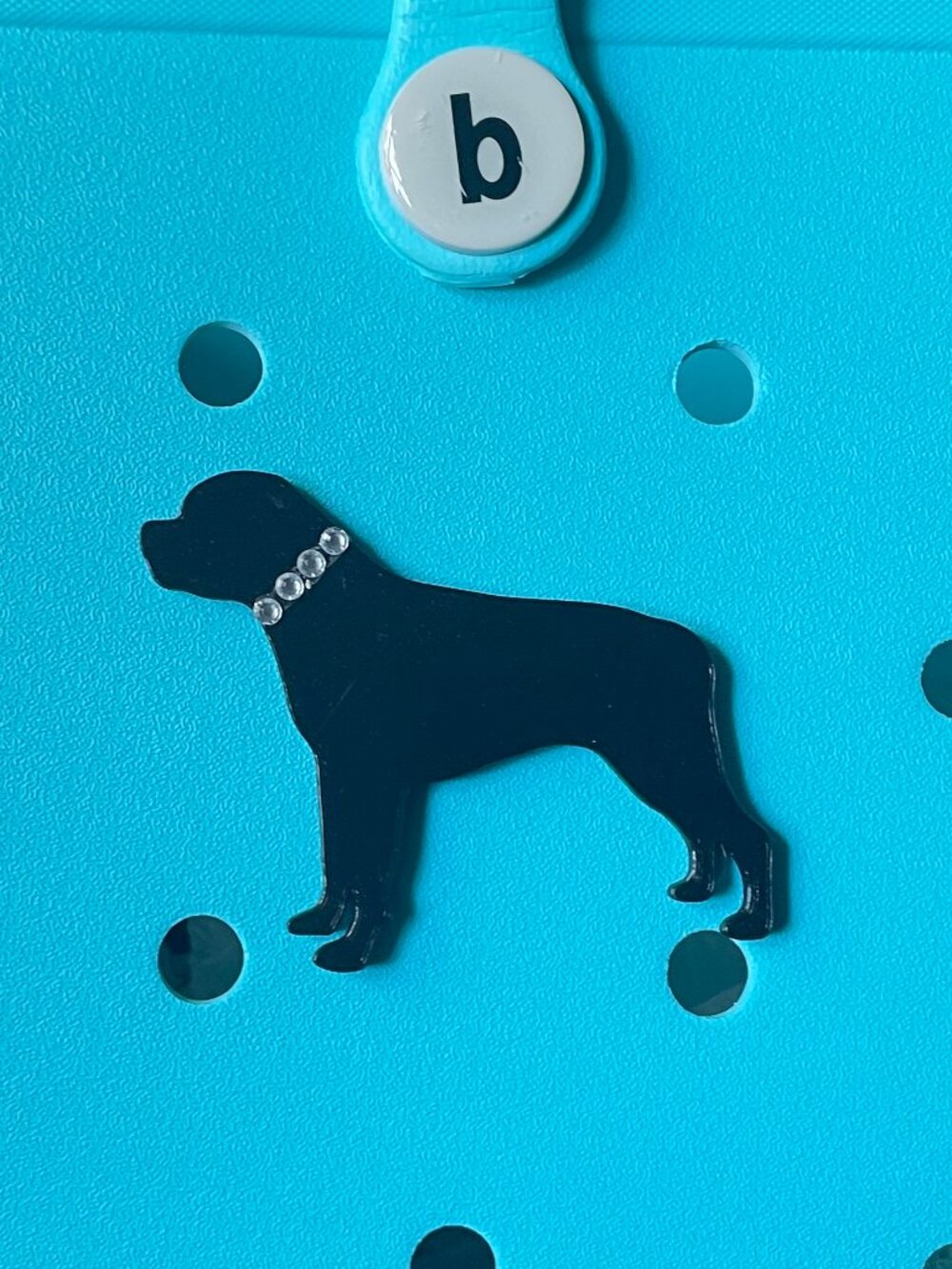 Rhinestone Collar Dog Bogg Charm-Rottweiler Bogg Charm-Rotty Bogg Charm